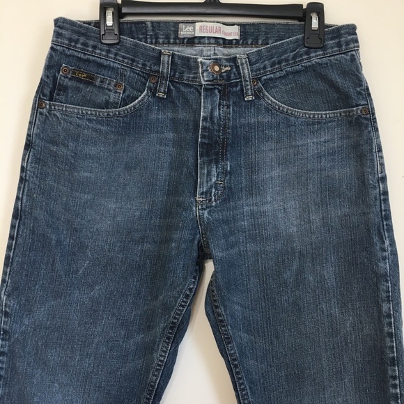 Lee Premium Select Straight Leg Dark Blue Denim Jeans - Picture 3 of 16